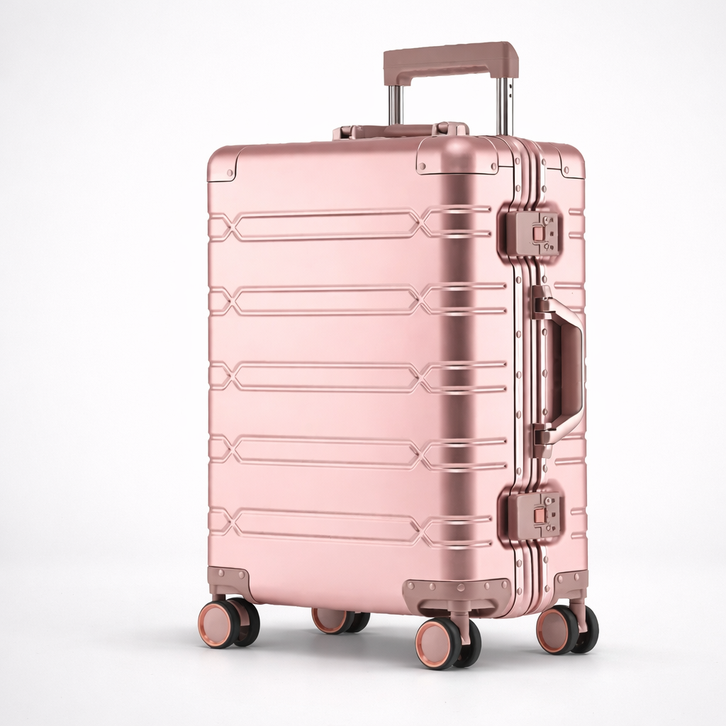 Valise Cabine en Aluminium Sablé | Élégance Durable pour Voyageurs Fréquent 4