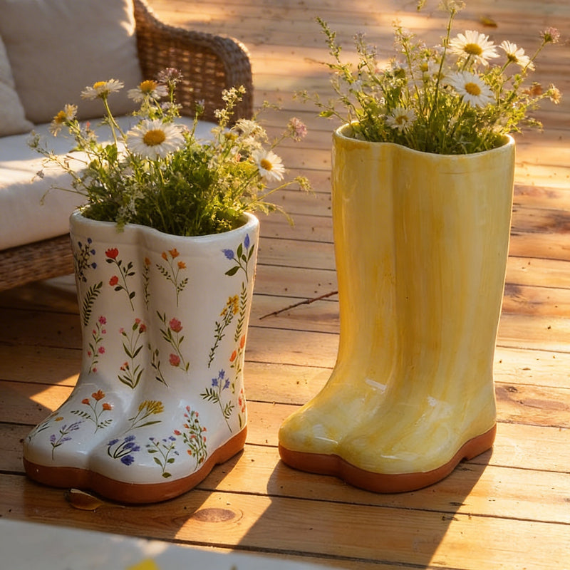 Vase Décoratif en Céramique Blanc | Design Sculptural Élégant pour un Intérieur Raffiné 2