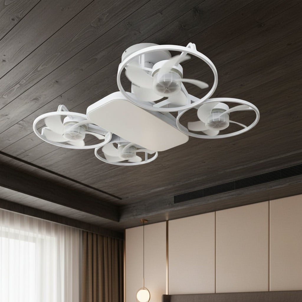 Ventilateur Plafond Silencieux avec Éclairage LED | Design Pliable et Élégant pour un Confort Optimal 1
