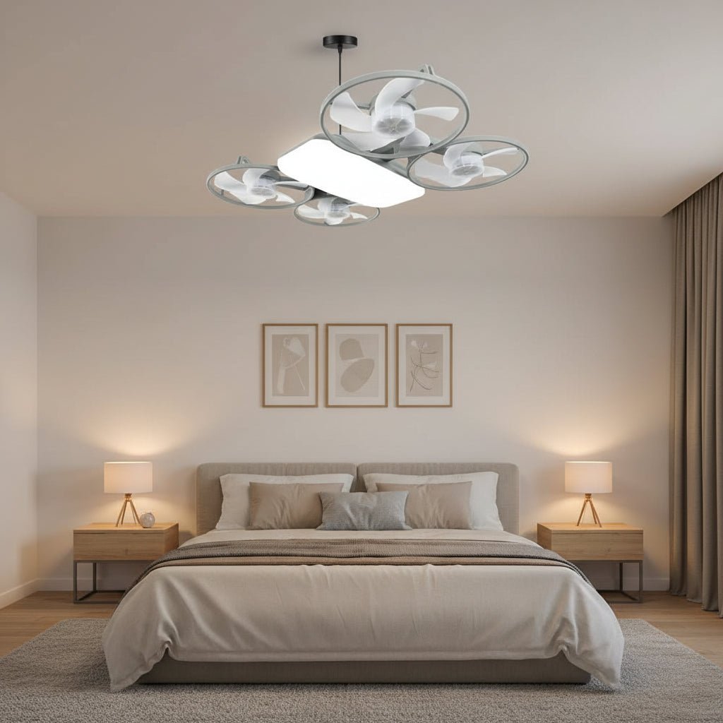 Ventilateur Plafond Silencieux avec Éclairage LED | Design Pliable et Élégant pour un Confort Optimal 2