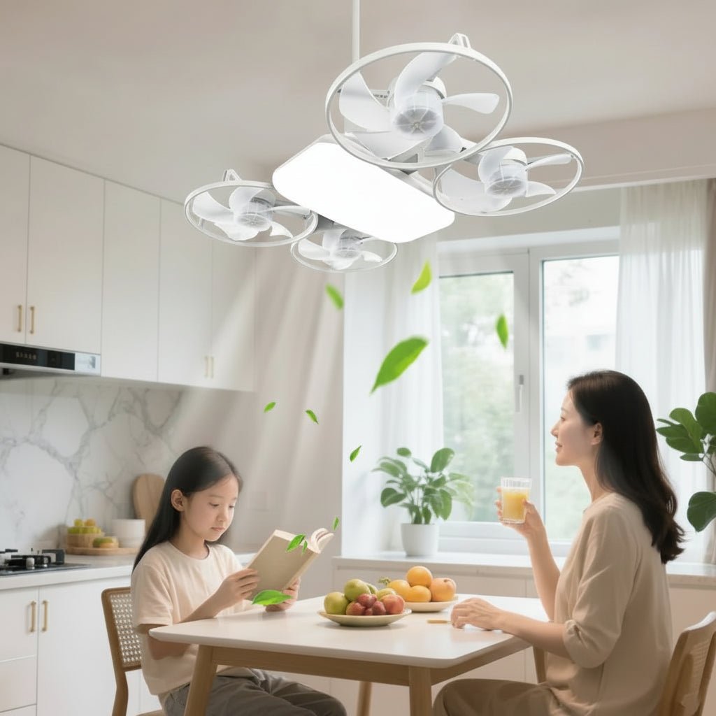 Ventilateur Plafond Silencieux avec Éclairage LED | Design Pliable et Élégant pour un Confort Optimal 5