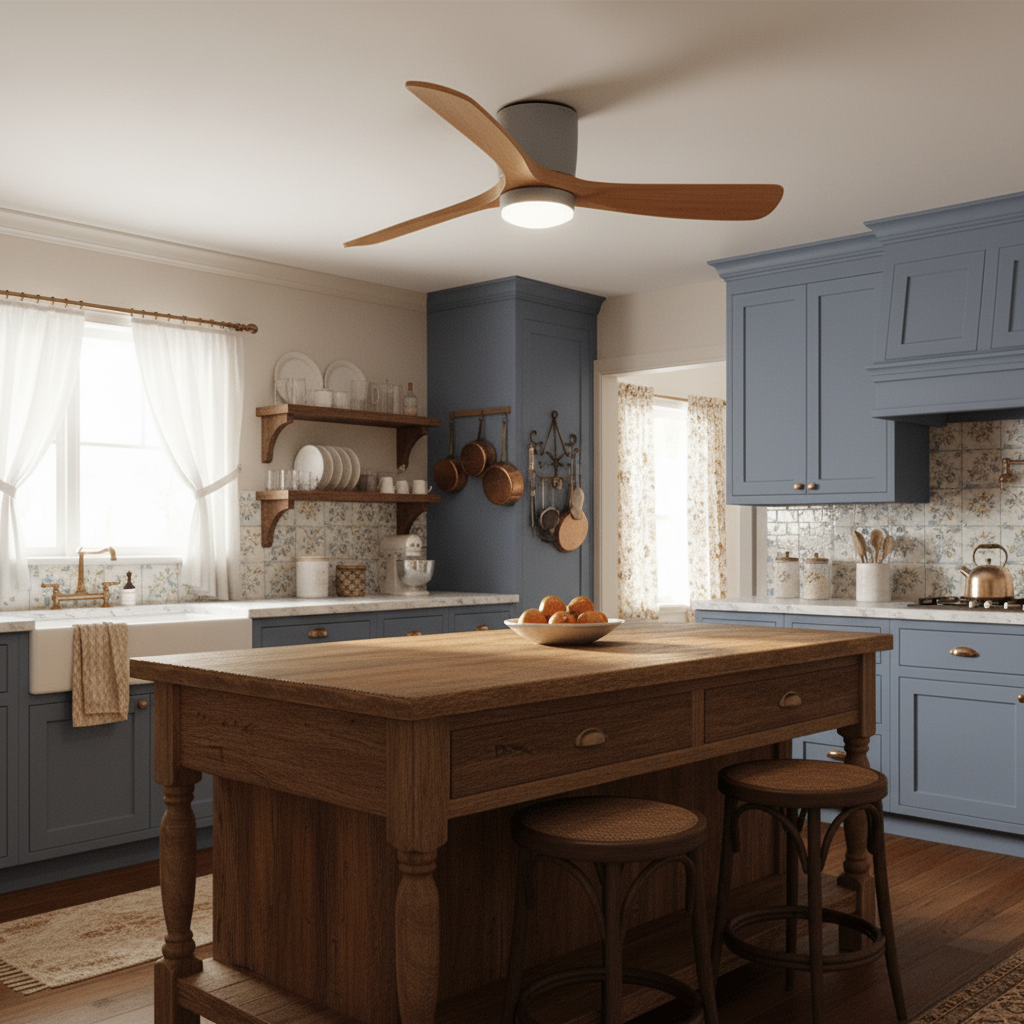 Ventilateur Plafond Silencieux en Bois d'Érable | Élégance Scandinave pour un Confort Optimal 2