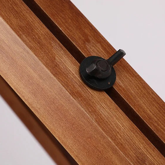 Walnut Tripod Floor Lamp - Adjustable Matte Black Spotlight 8