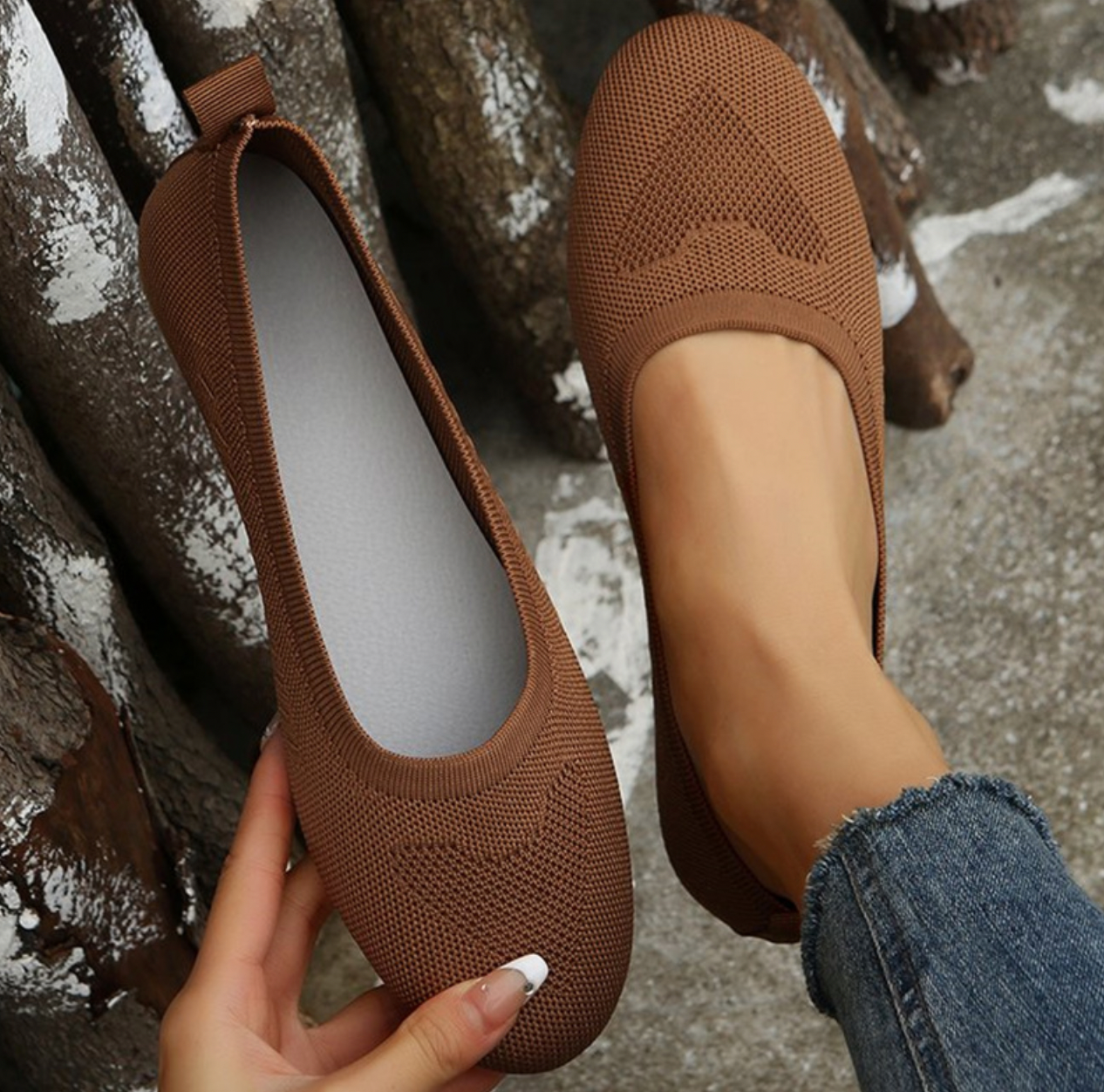 Women's Breathable Comfort Shoes - Easy Slip-On Footwear for All-Day Support