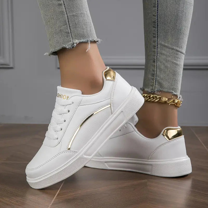 Women's Elegant Low-Cut Sneakers - Lightweight Stylish Footwear for Everyday Comfort