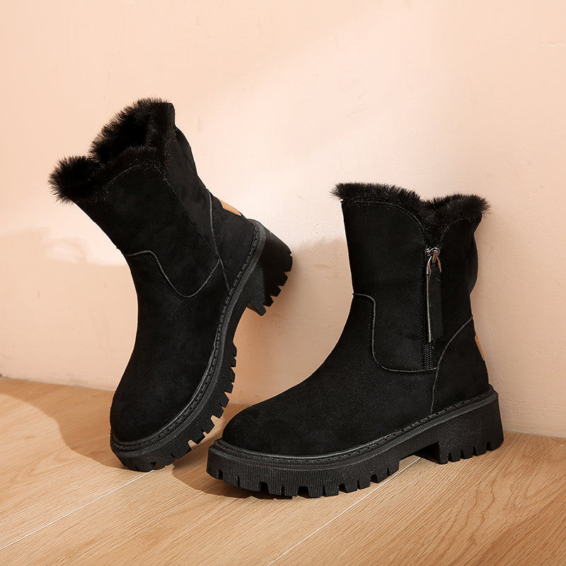 Women's Padded Snow Boots - Cozy and Stylish Winter Footwear for Cold Weather