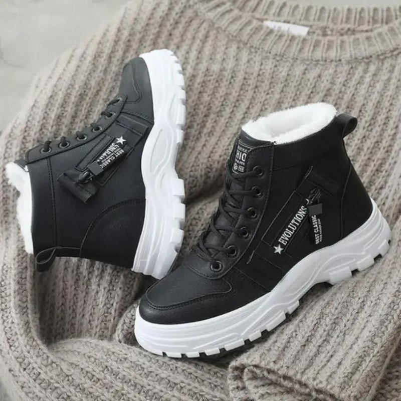 Women's Waterproof Snow Boots - Fleece Lined Winter Boots for Cold Weather Comfort