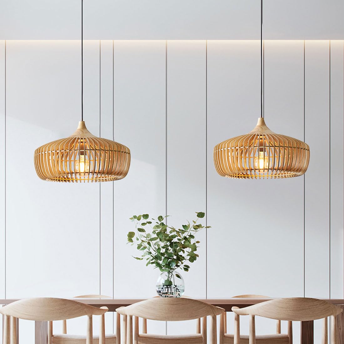 Wooden Dome Pendant Light — Nordic Japanese Design 0
