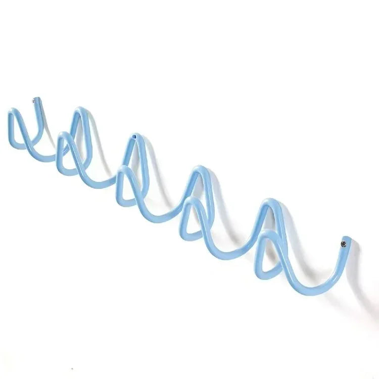 Wrought Iron Wall Hook - Modern Wave Design 10