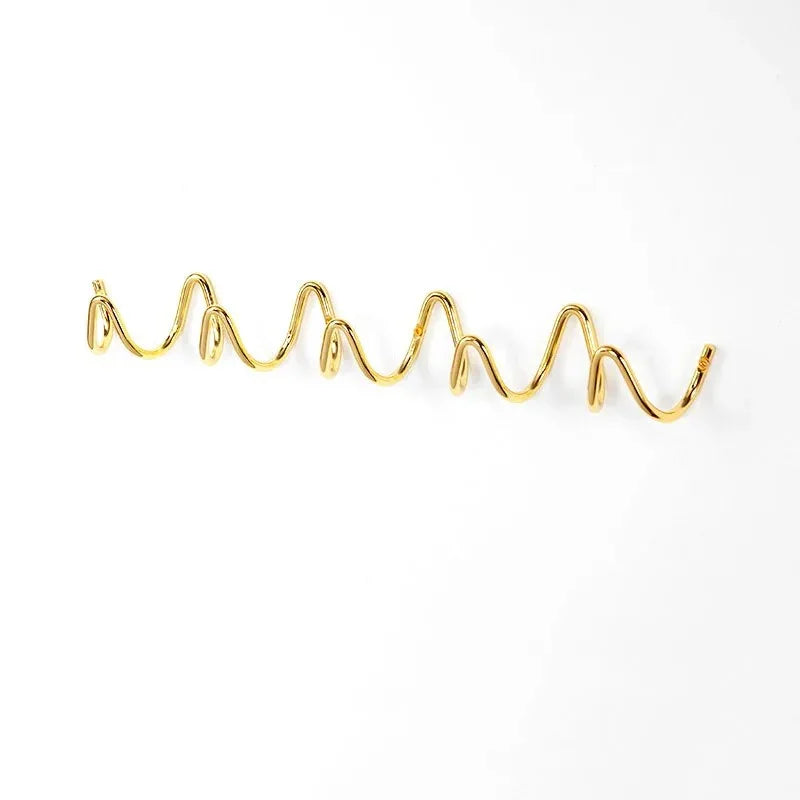 Wrought Iron Wall Hook - Modern Wave Design 14