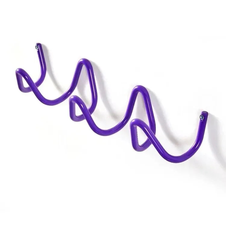 Wrought Iron Wall Hook - Modern Wave Design 17