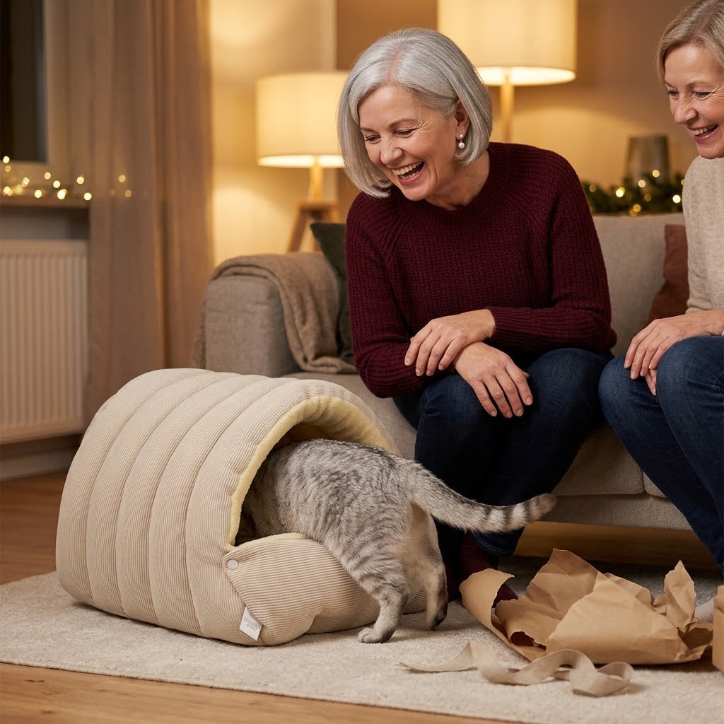 2-in-1 Dome Bed for Cats and Small Dogs
