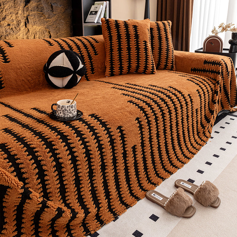 Jeté de canapé en peluche douce, 180 cm de large