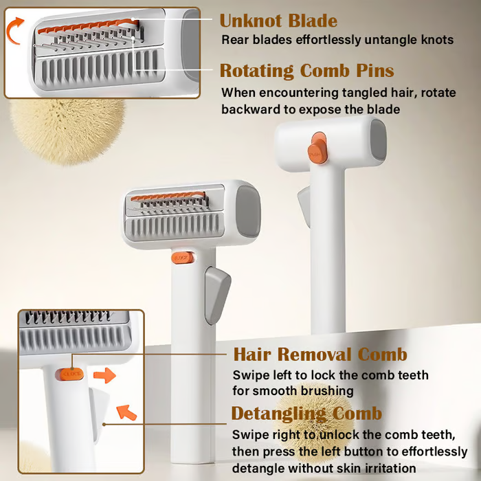 2-in-1 Grooming Comb for Dogs and Cats
