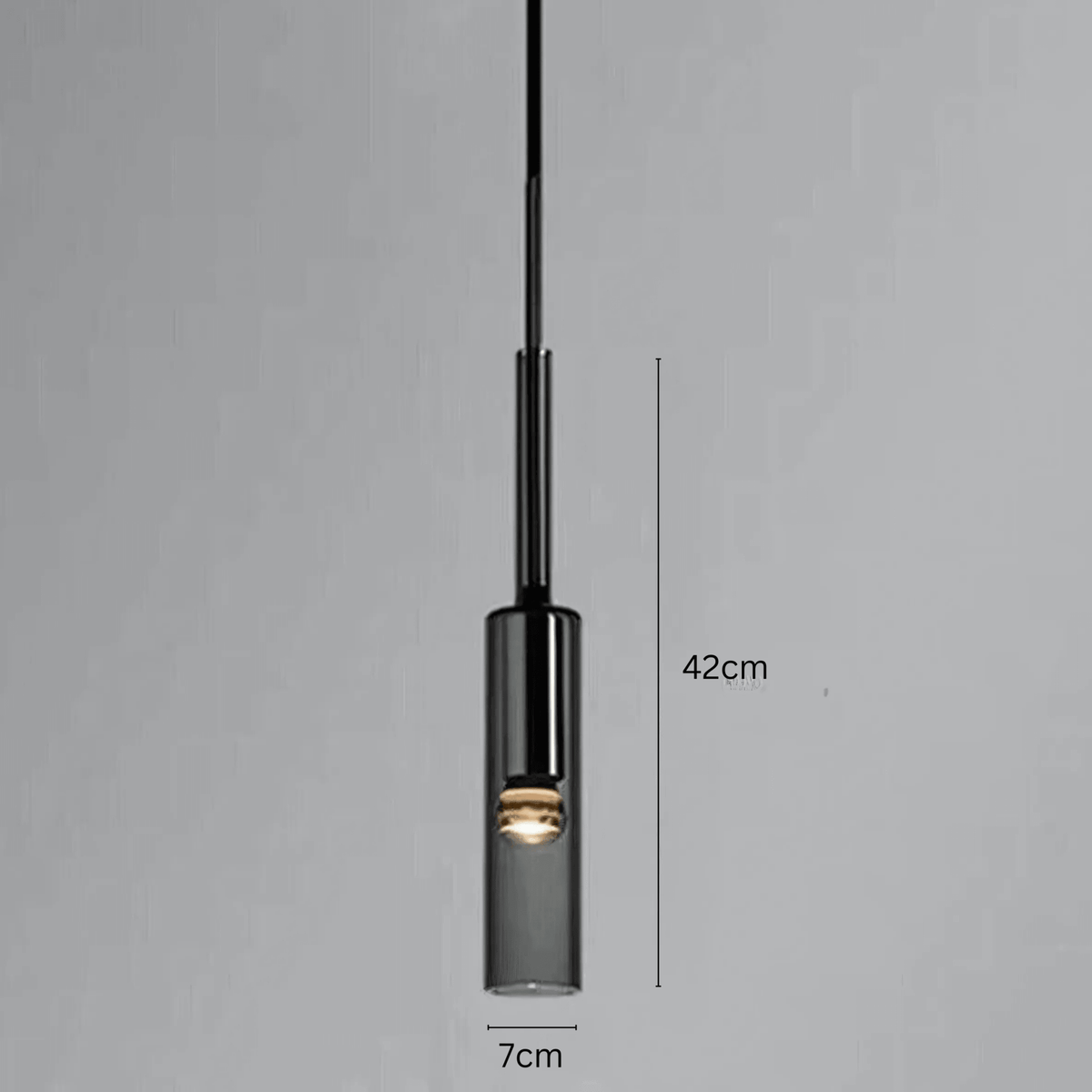 Suspension ou applique en verre fumé noir