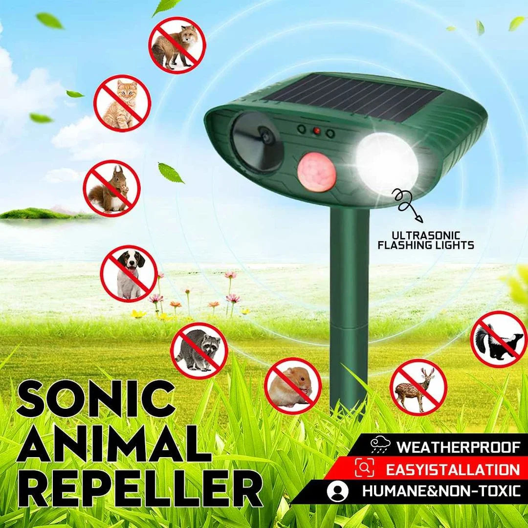 Solar Ultrasonic Chipmunk Repellent