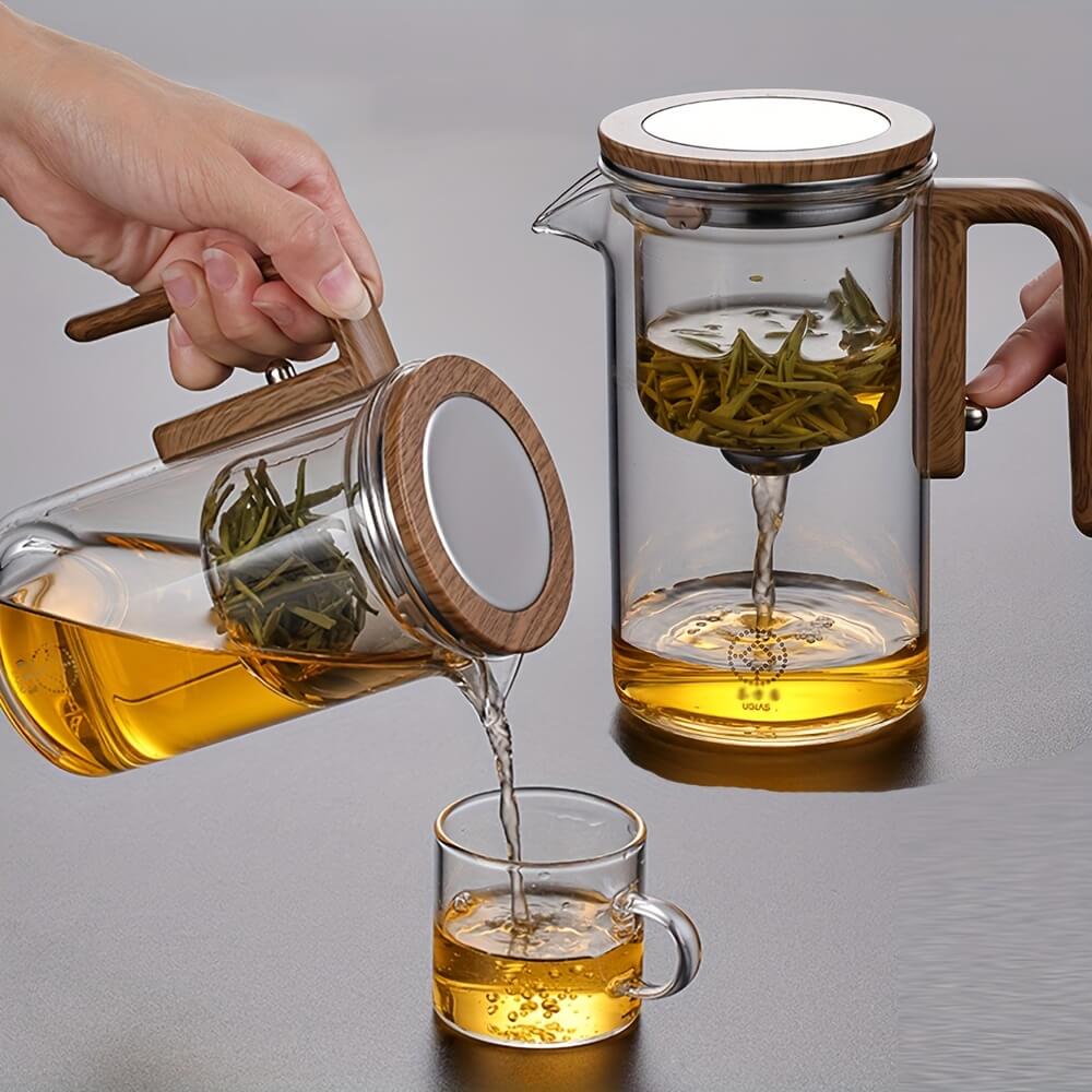 Théière en verre avec infuseur magnétique