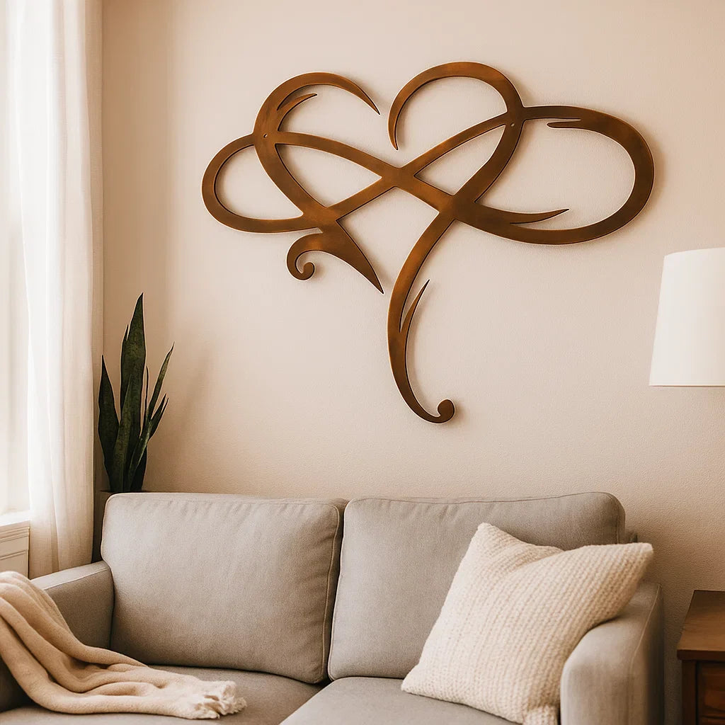 Iron Wall Decoration with Infinity Heart