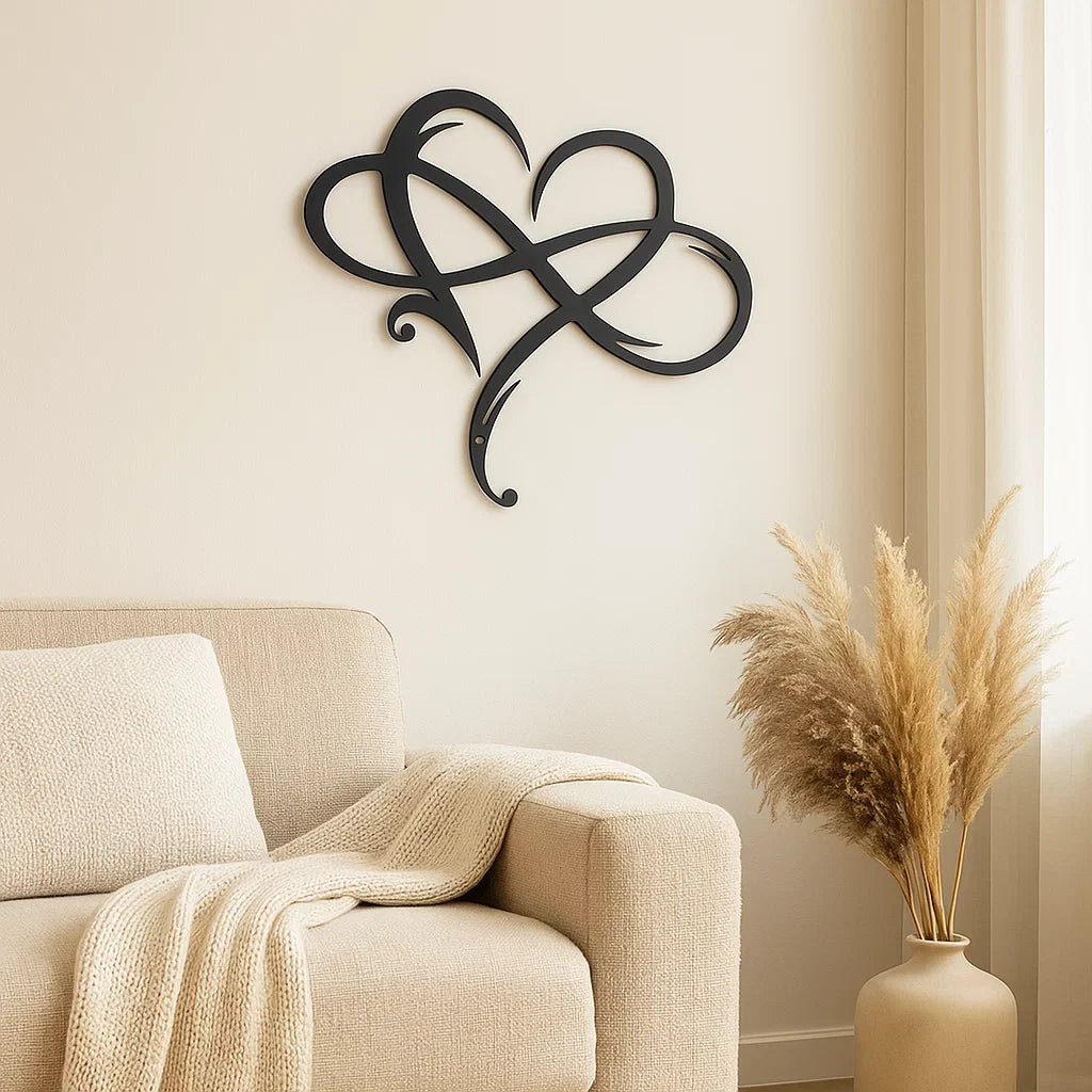 Iron Wall Decoration with Infinity Heart