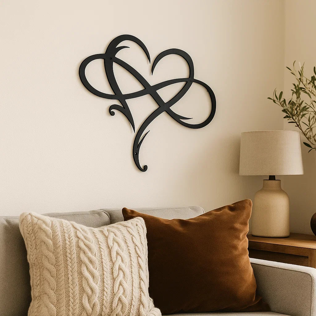 Iron Wall Decoration with Infinity Heart