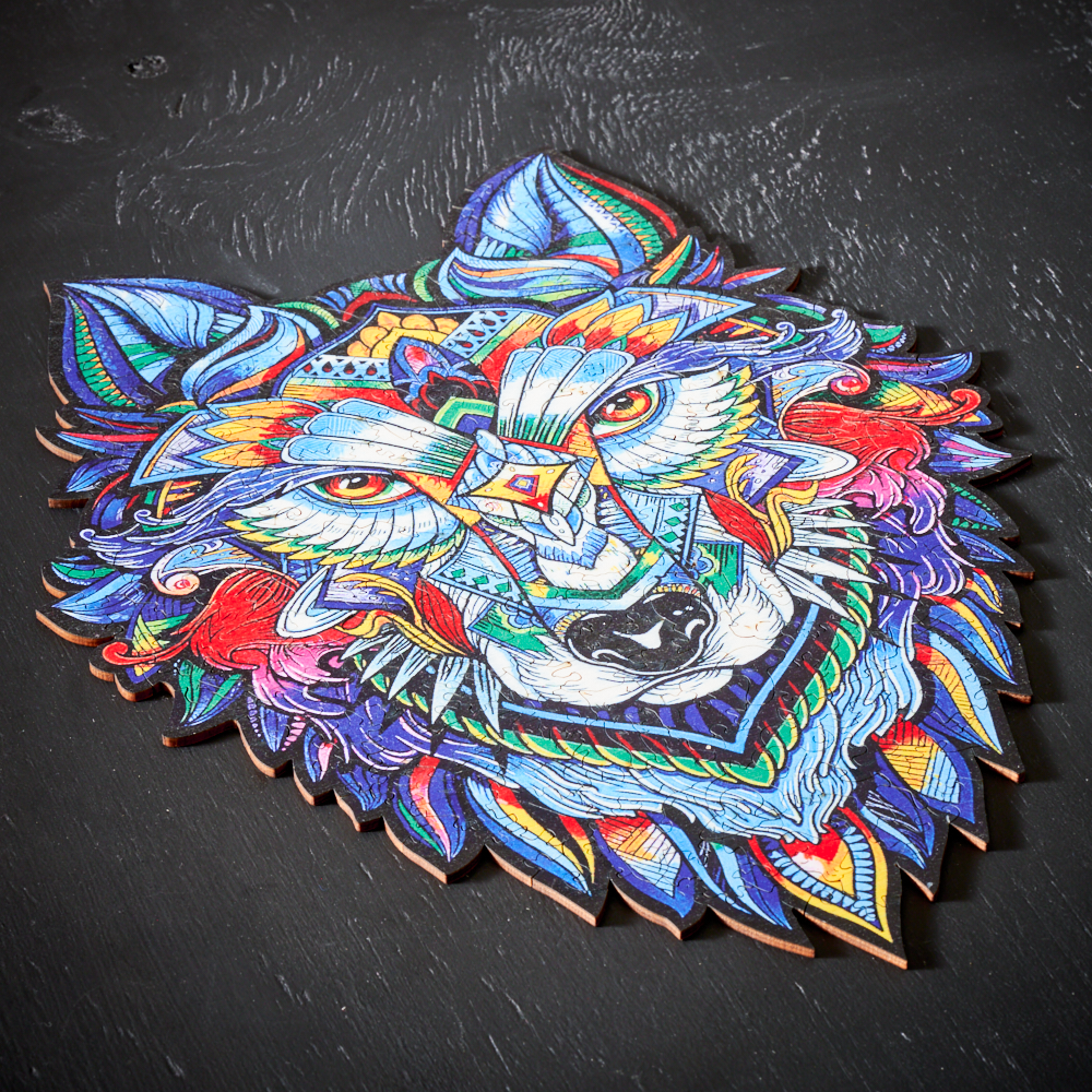 MajesticWolf - Puzzle en Bois Premium Loup