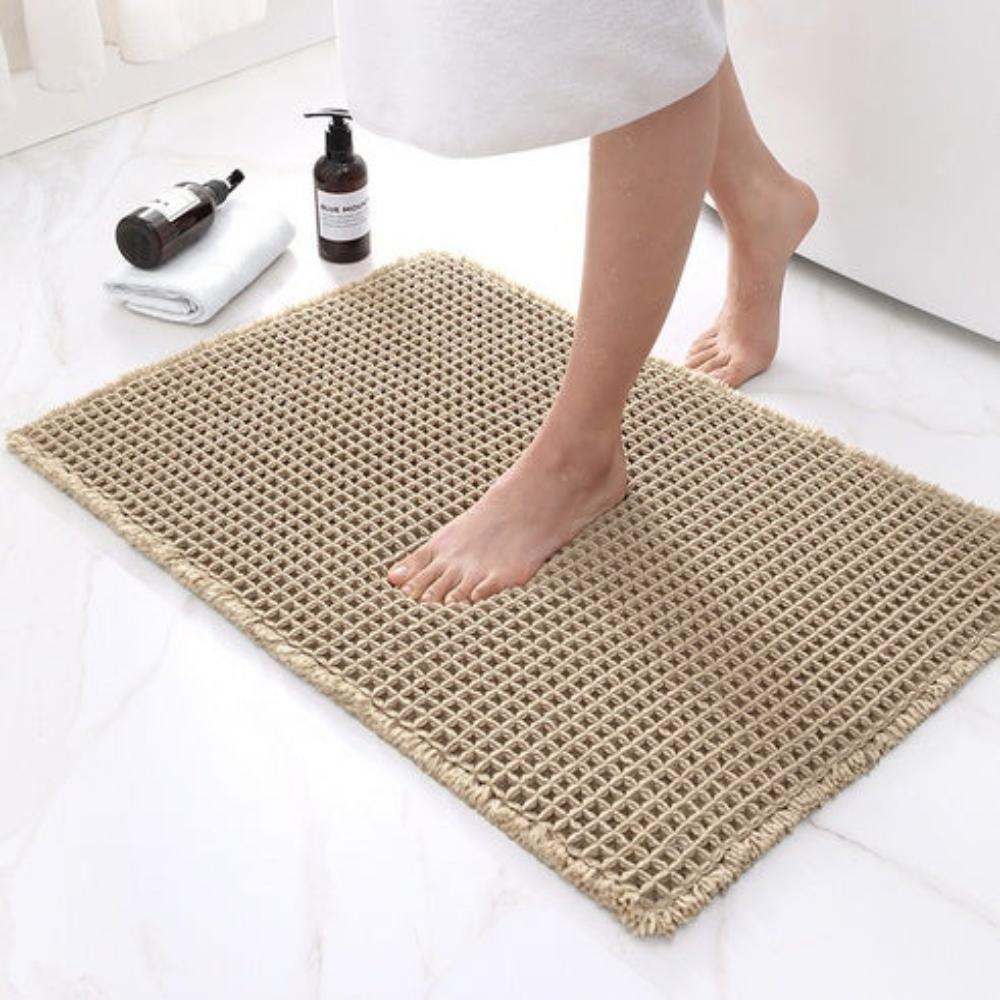 Waffle-Weave Bath Mat, Double Layer