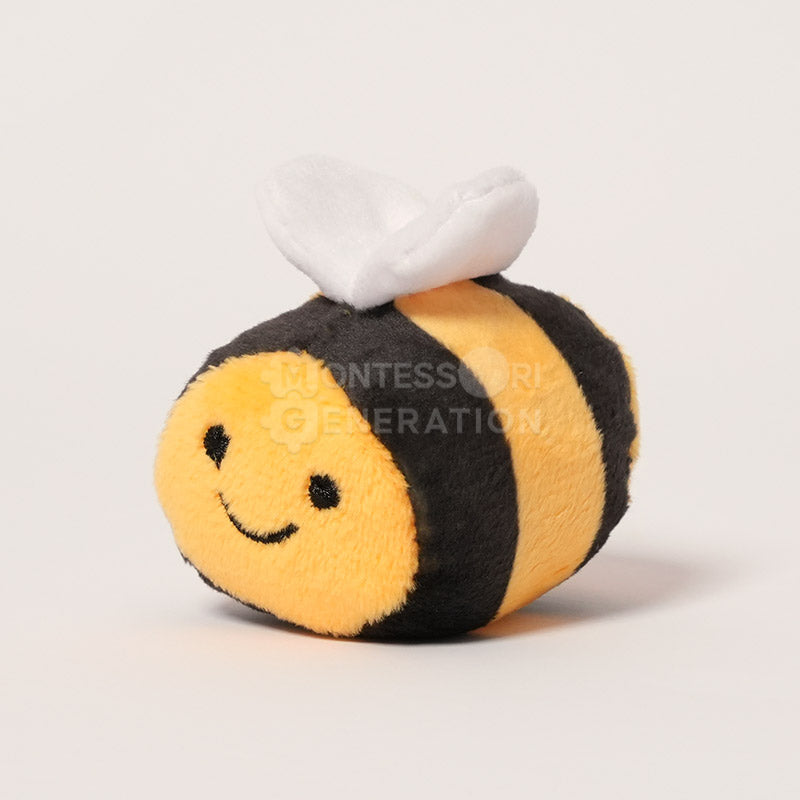 Ruche d'éveil en peluche avec 5 abeilles