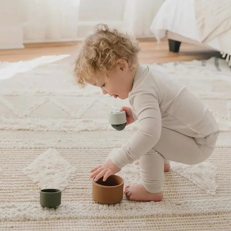 7 gobelets à empiler en silicone pour bébé