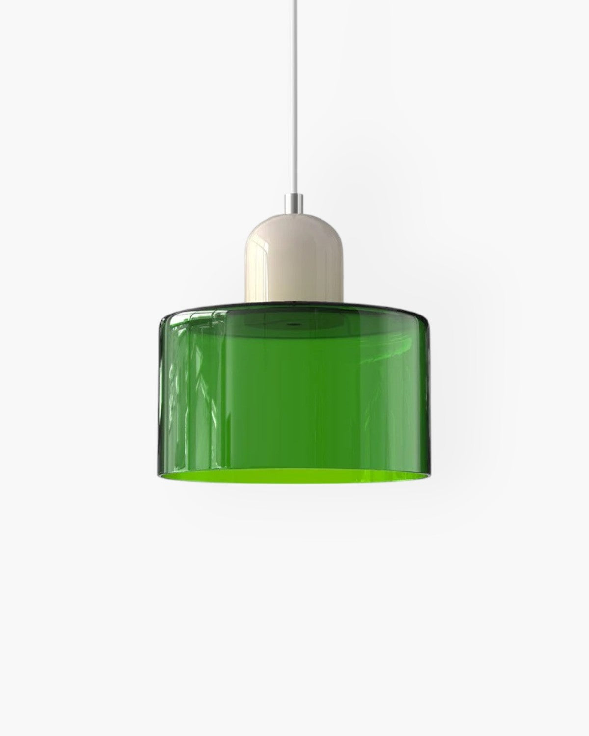 Petite suspension en verre coloré, 15 cm