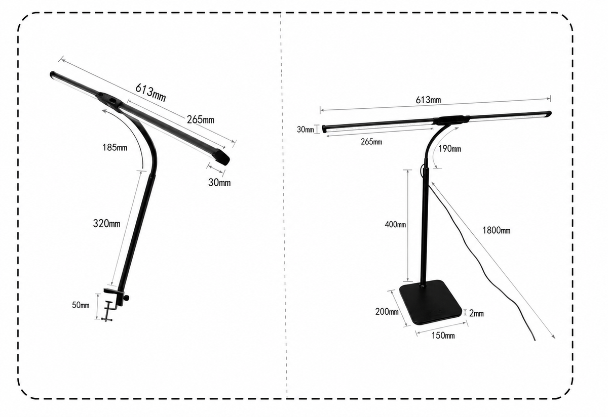 Dimmable LED Desk Lamp with Flexible Neck