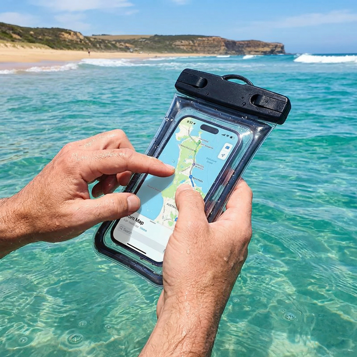 Clear Waterproof Phone Pouch with Shoulder Strap