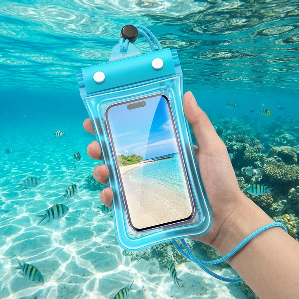 Clear Waterproof Phone Pouch with Shoulder Strap