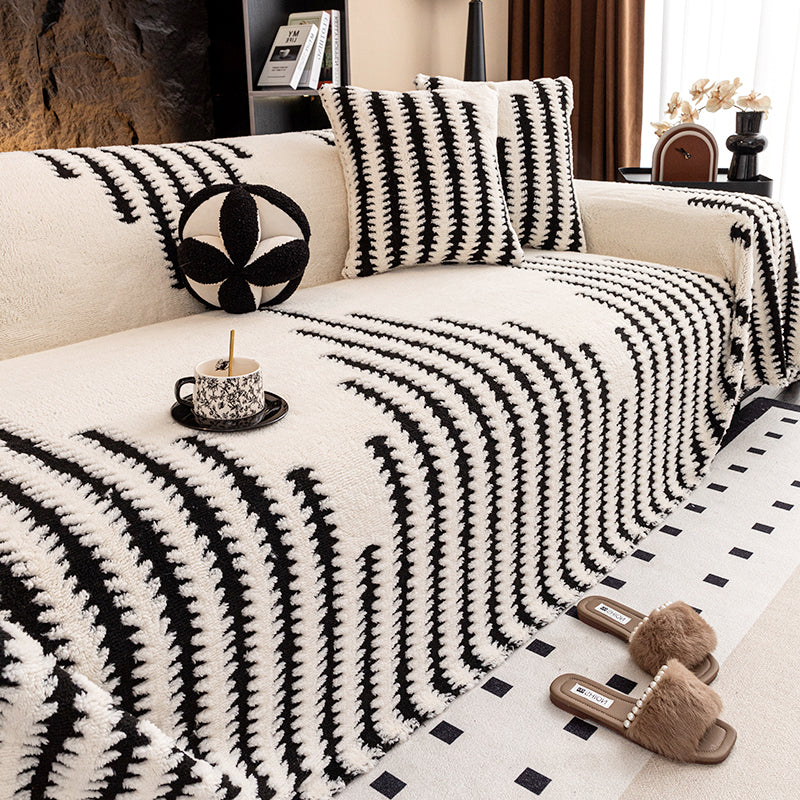 Jeté de canapé en peluche douce, 180 cm de large