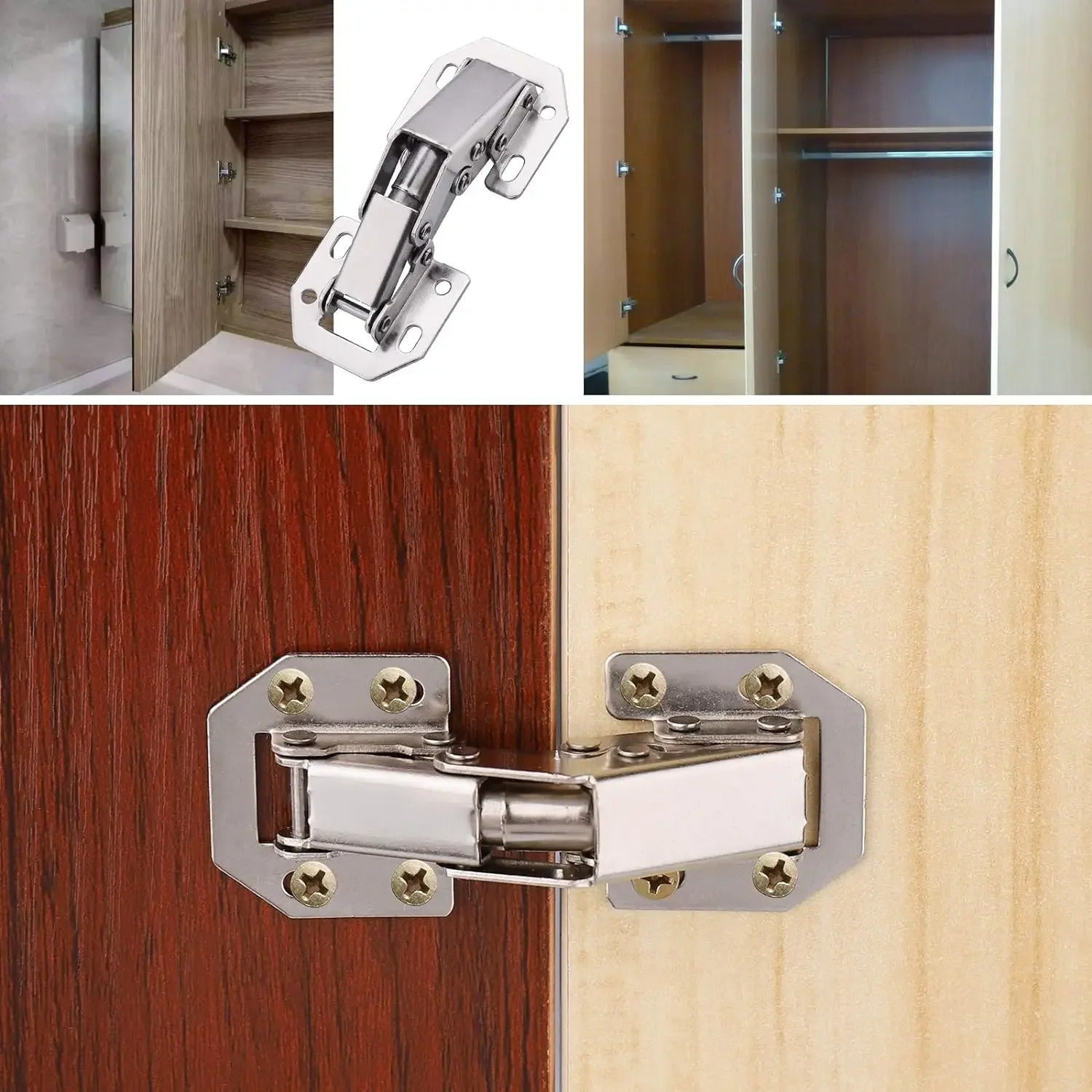 Lot de 10 Charnieres de Cabinet a Fermeture Douce