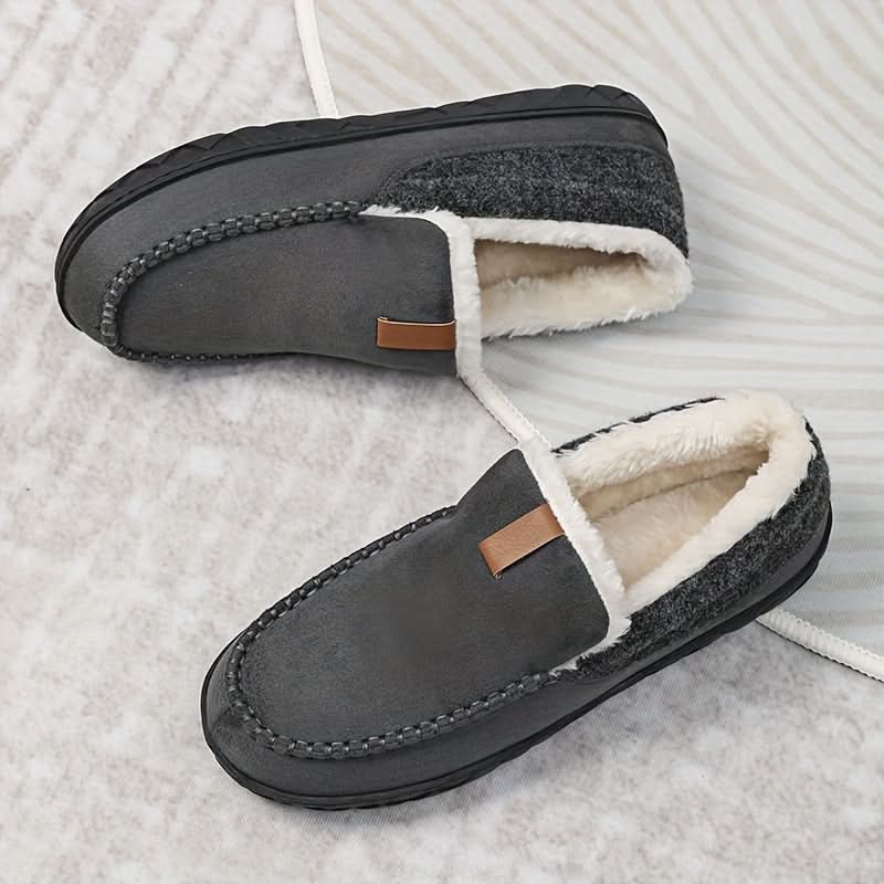 Chaussons mocassins homme en laine synthétique