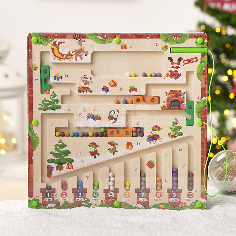 Wooden Christmas Magnetic Maze, Ages 3+