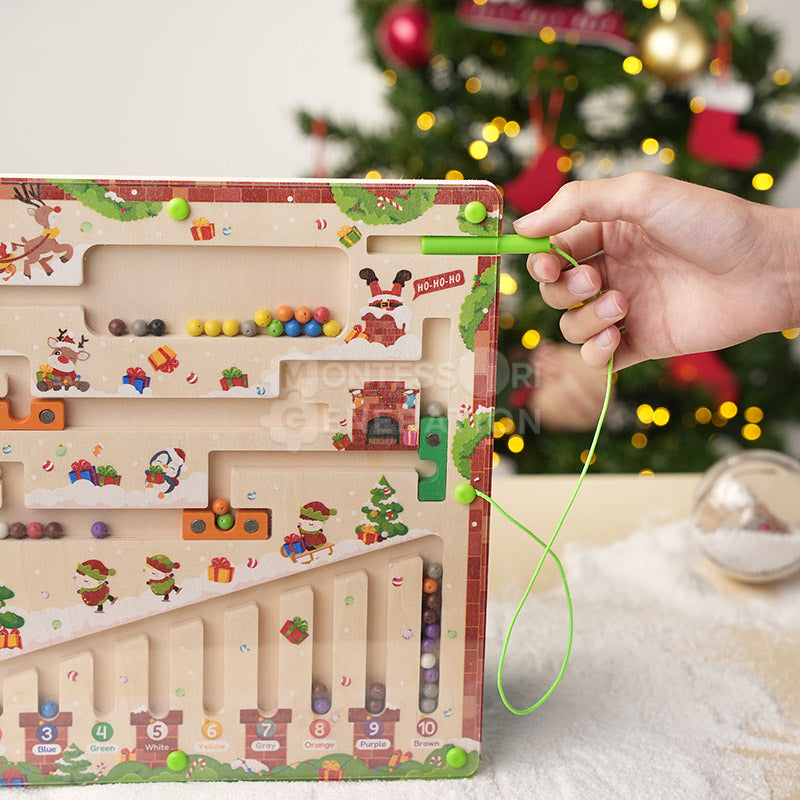 Wooden Christmas Magnetic Maze, Ages 3+
