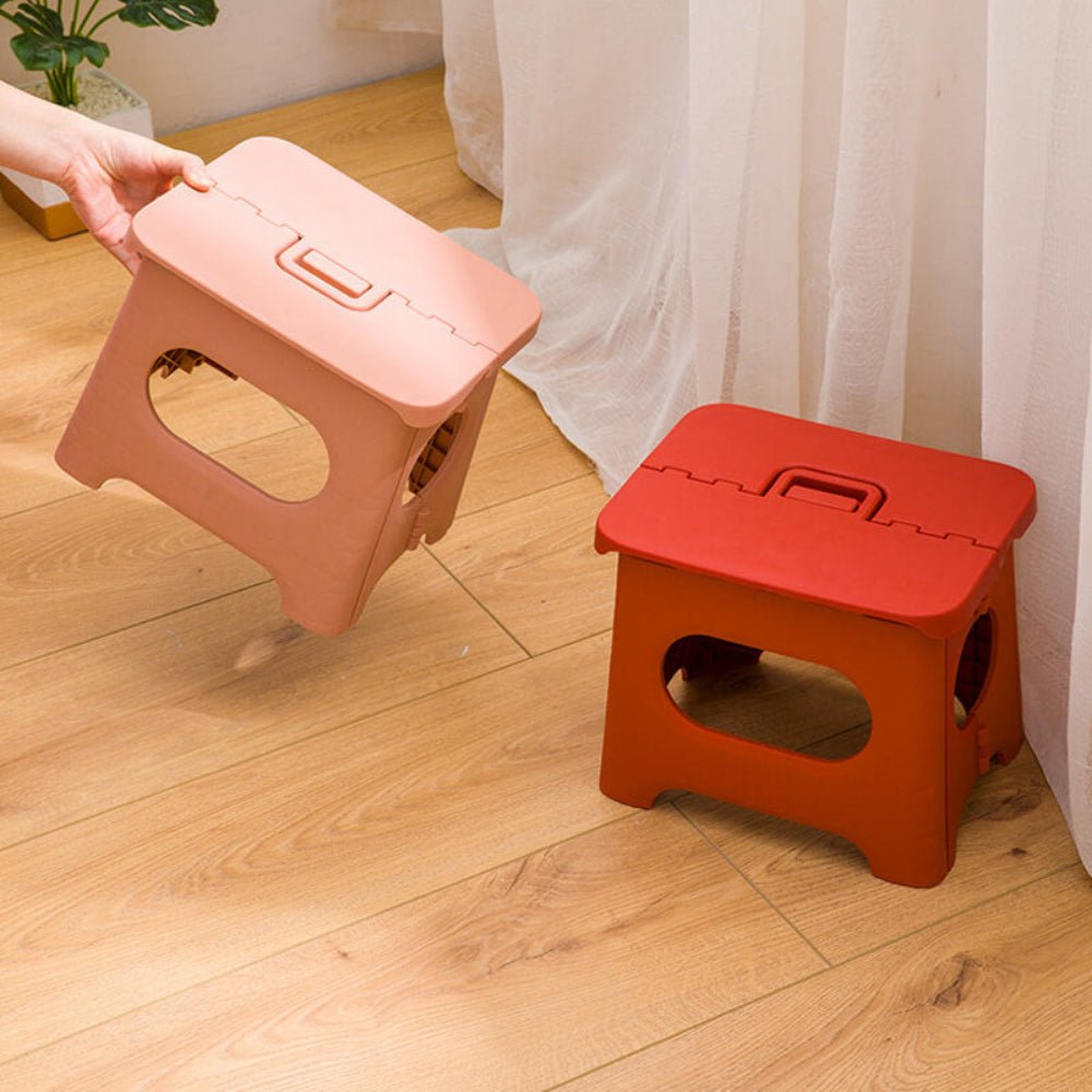 Escabeau Pliable en Plastique avec Poignée