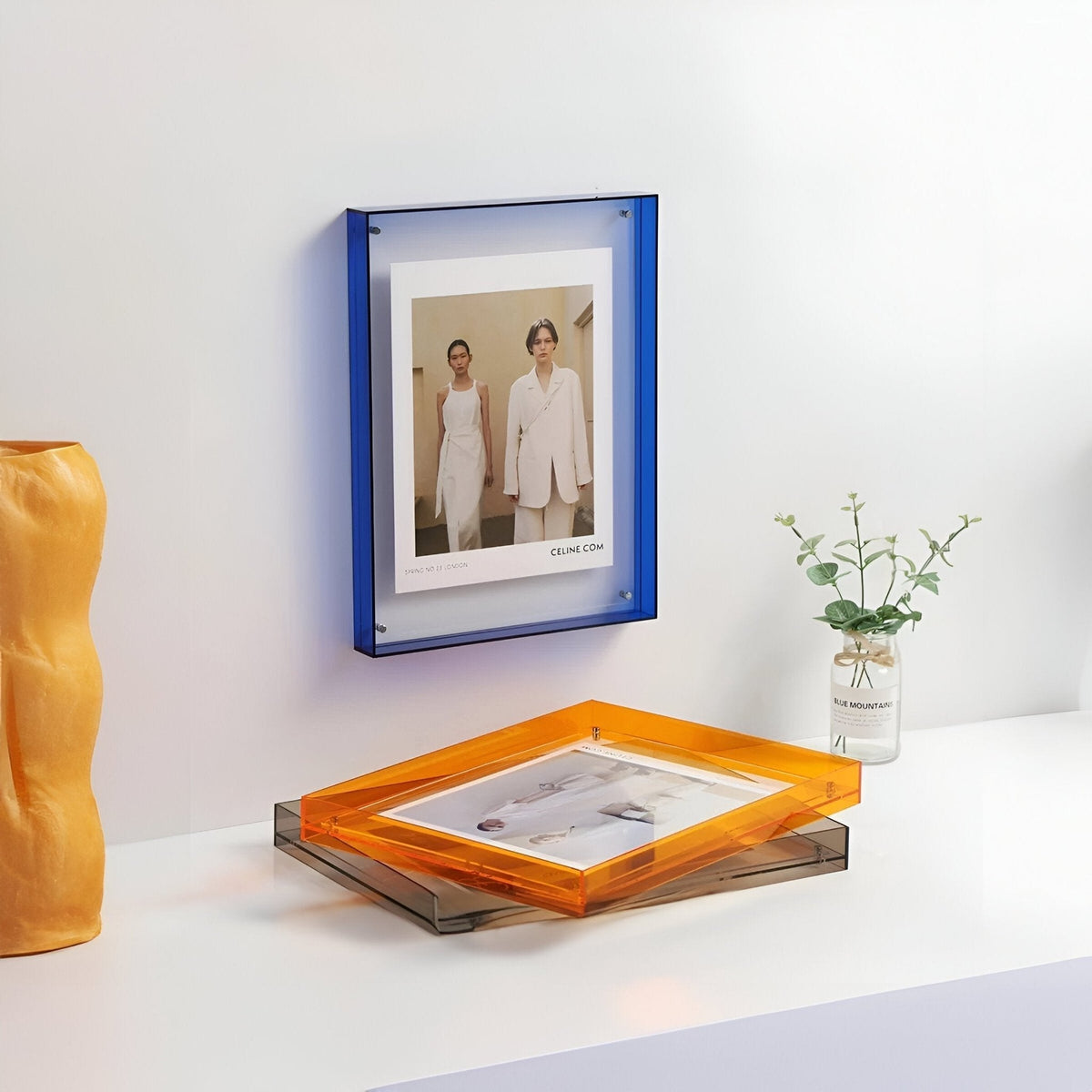 Minimalist Acrylic Photo Frame, Standing or Hanging