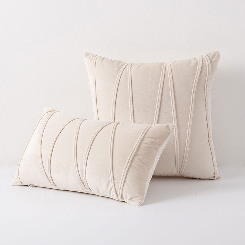 Housse de coussin en velours polyester, 12 coloris