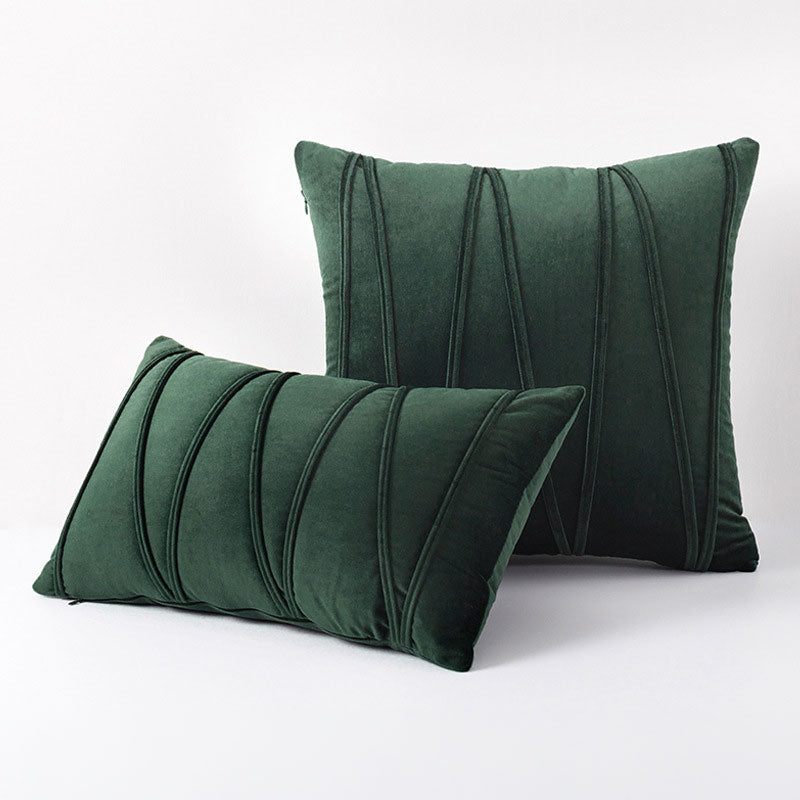 Housse de coussin en velours polyester, 12 coloris