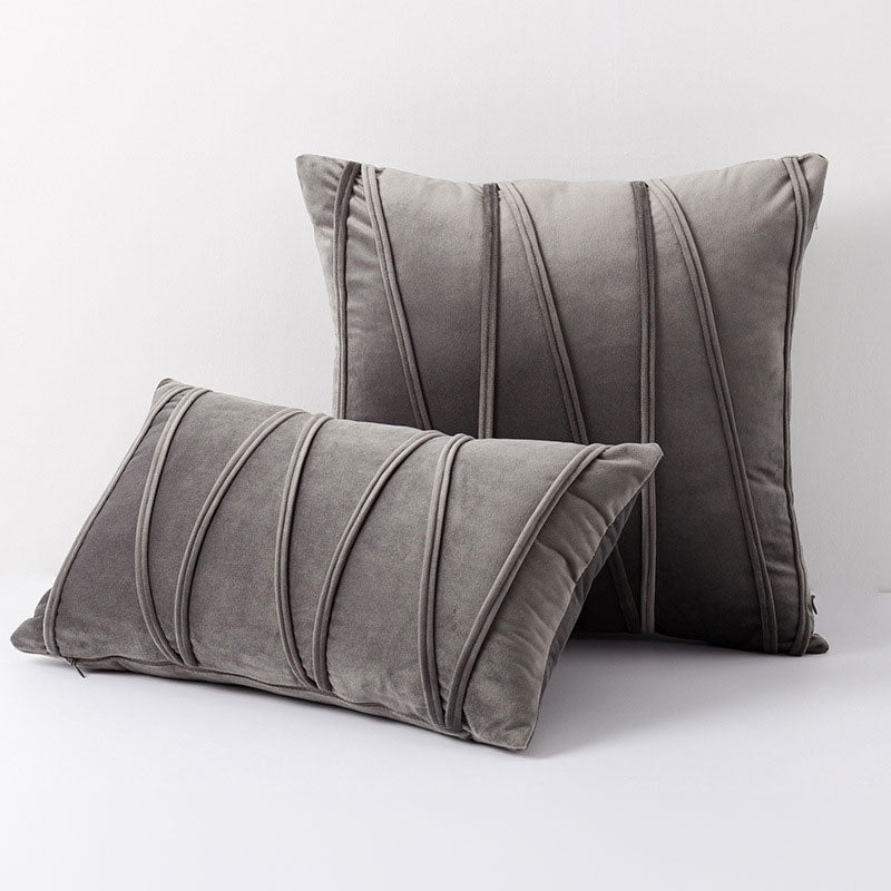 Housse de coussin en velours polyester, 12 coloris