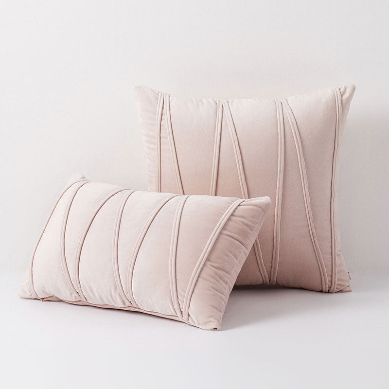 Housse de coussin en velours polyester, 12 coloris