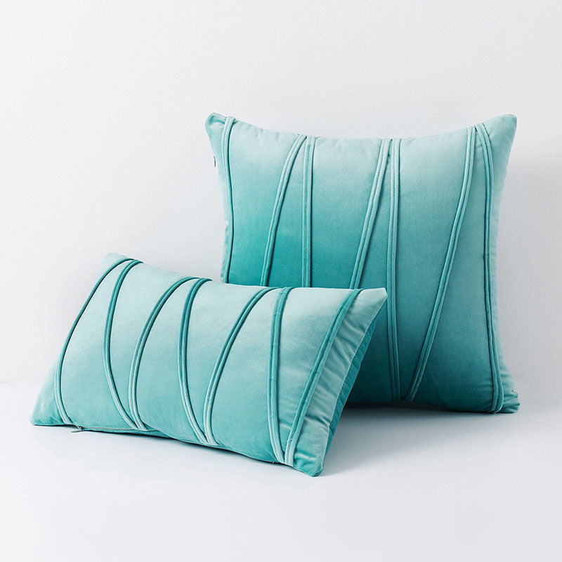 Housse de coussin en velours polyester, 12 coloris