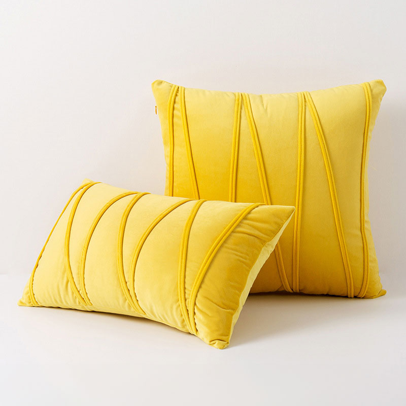 Housse de coussin en velours polyester, 12 coloris