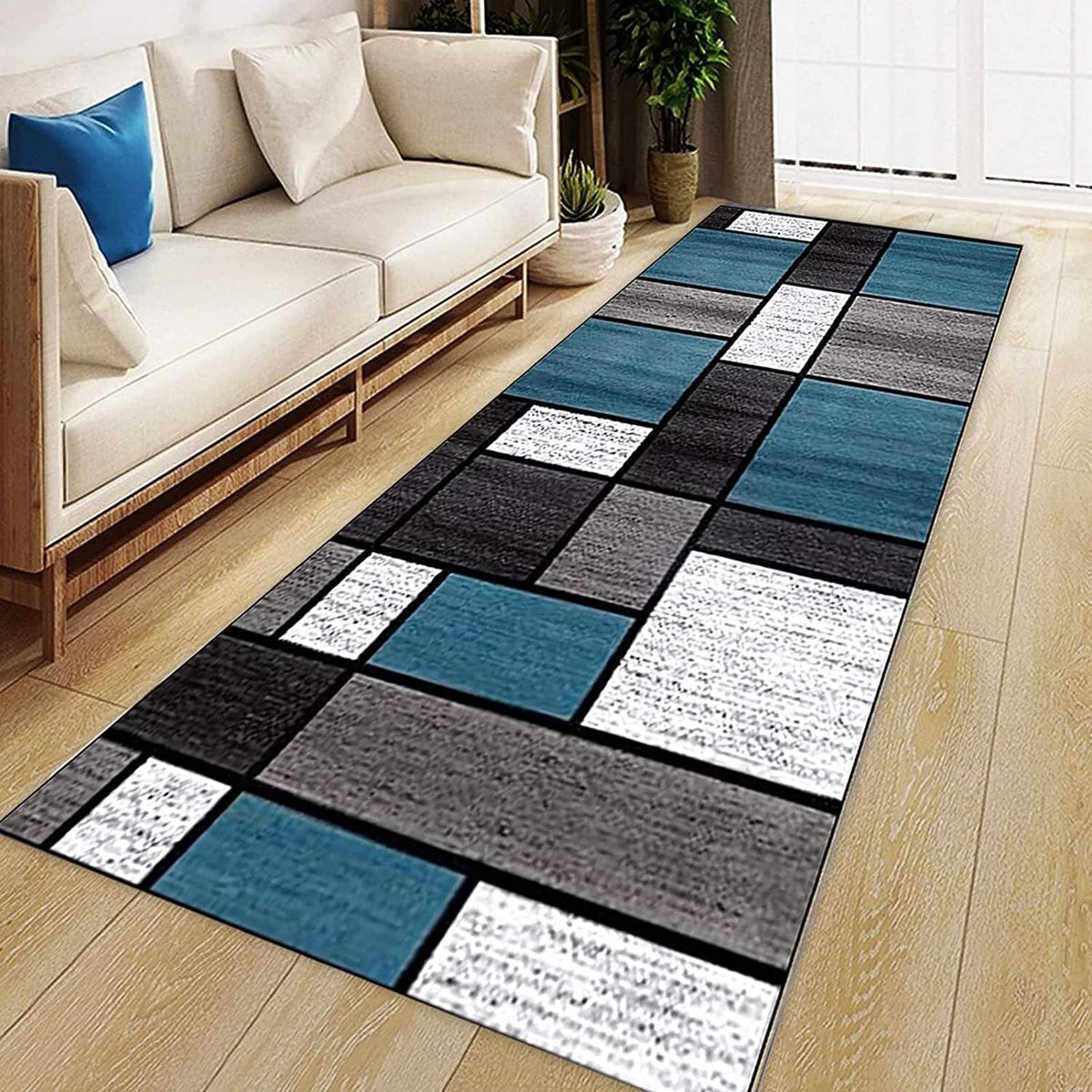 Minimalist Hallway Runner Rug, 80 x 300 cm