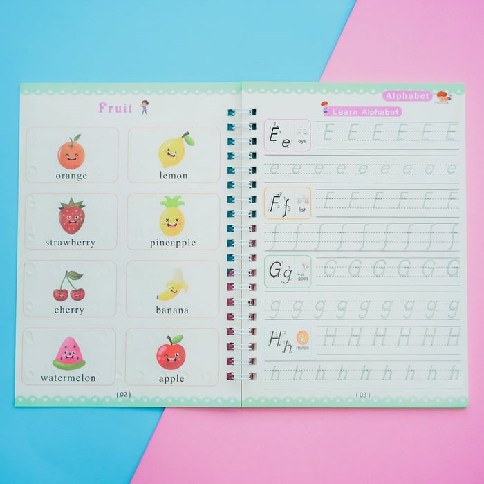 ScribbleJoy - Cahier d'Écriture Réutilisable Enfant