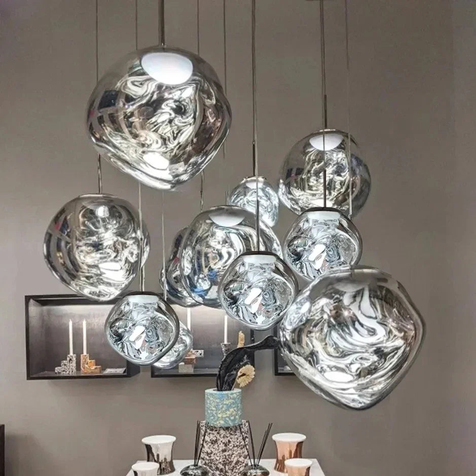 Nordic Glass Pendant Light, 18 to 48 cm