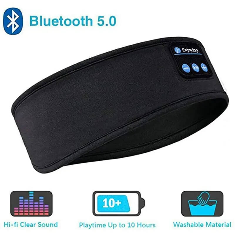 Masque de Sommeil avec Écouteurs Bluetooth - Black
