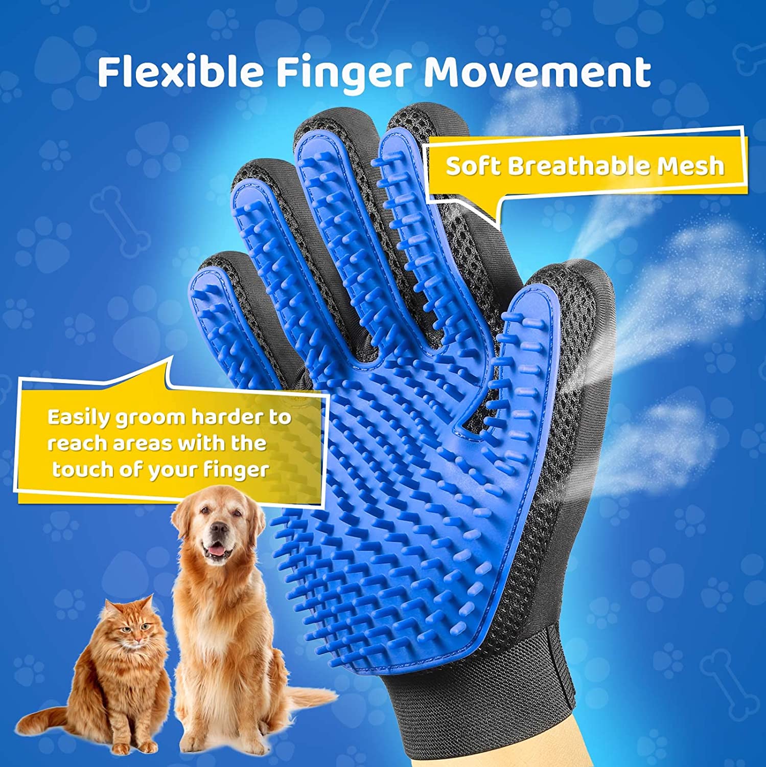 Trimcord Gant de Toilettage pour Animaux